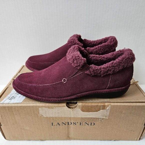 Lands' End Shoes Lands End Chalet Shearling Lined Slip On Shoes